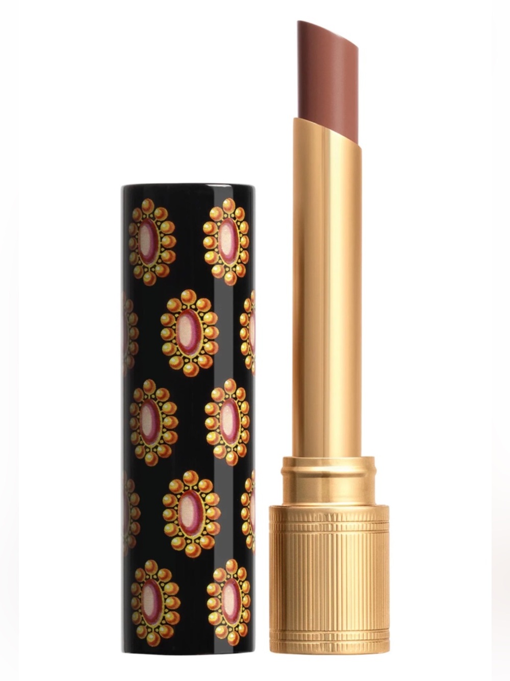 Gucci Glow & Care Shine Lipstick Color: 113 Linnet Stone - browny nude